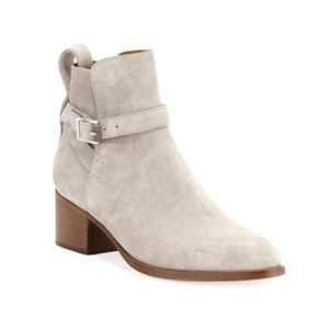 Rag & Bone Walker Buckle Bootie Grey Gray Suede Ankle Boot Chelsea Booties